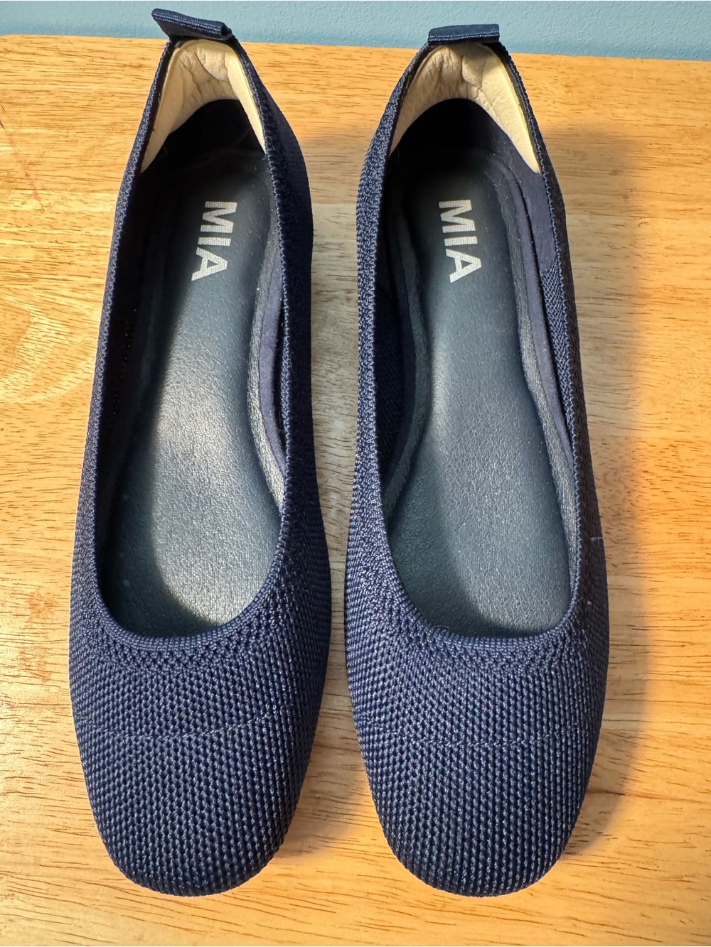 MIA Women's Navy Knit Ballet Flats Size 6